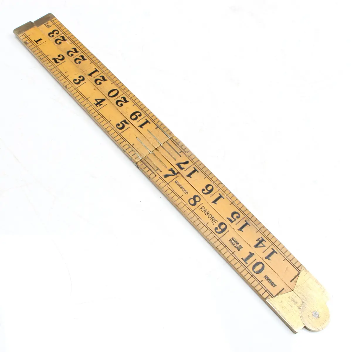 Old Rabone Wooden Folding Rule No. 1167 - 24" (Boxwood) 1