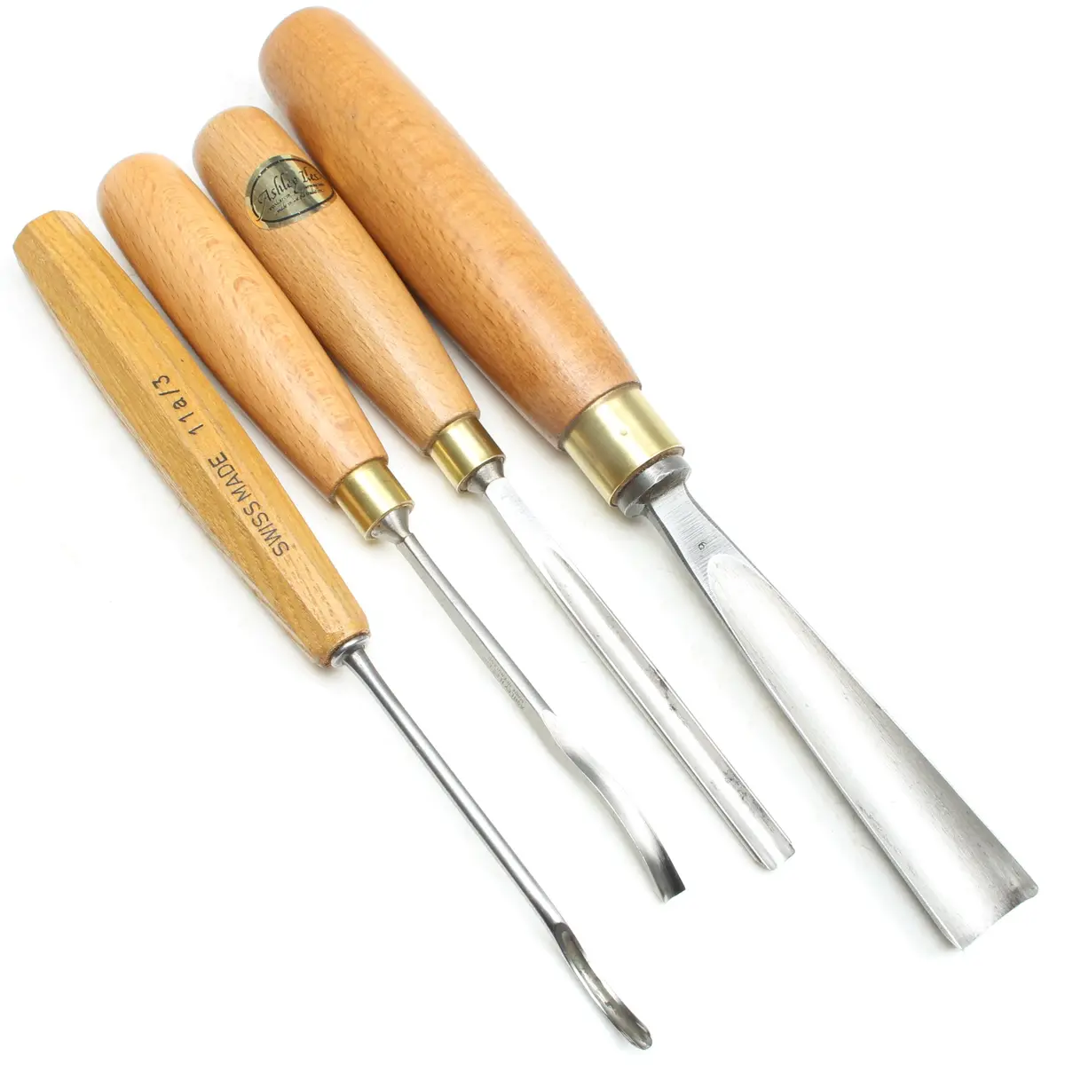 4X Old Carving Tools (Ash, Beech) 1