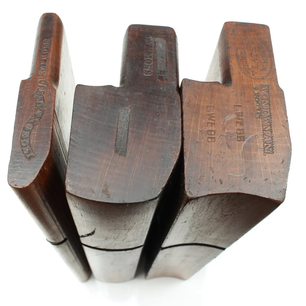 3X Moss Wooden Hollow & Round Planes (Beech) 1