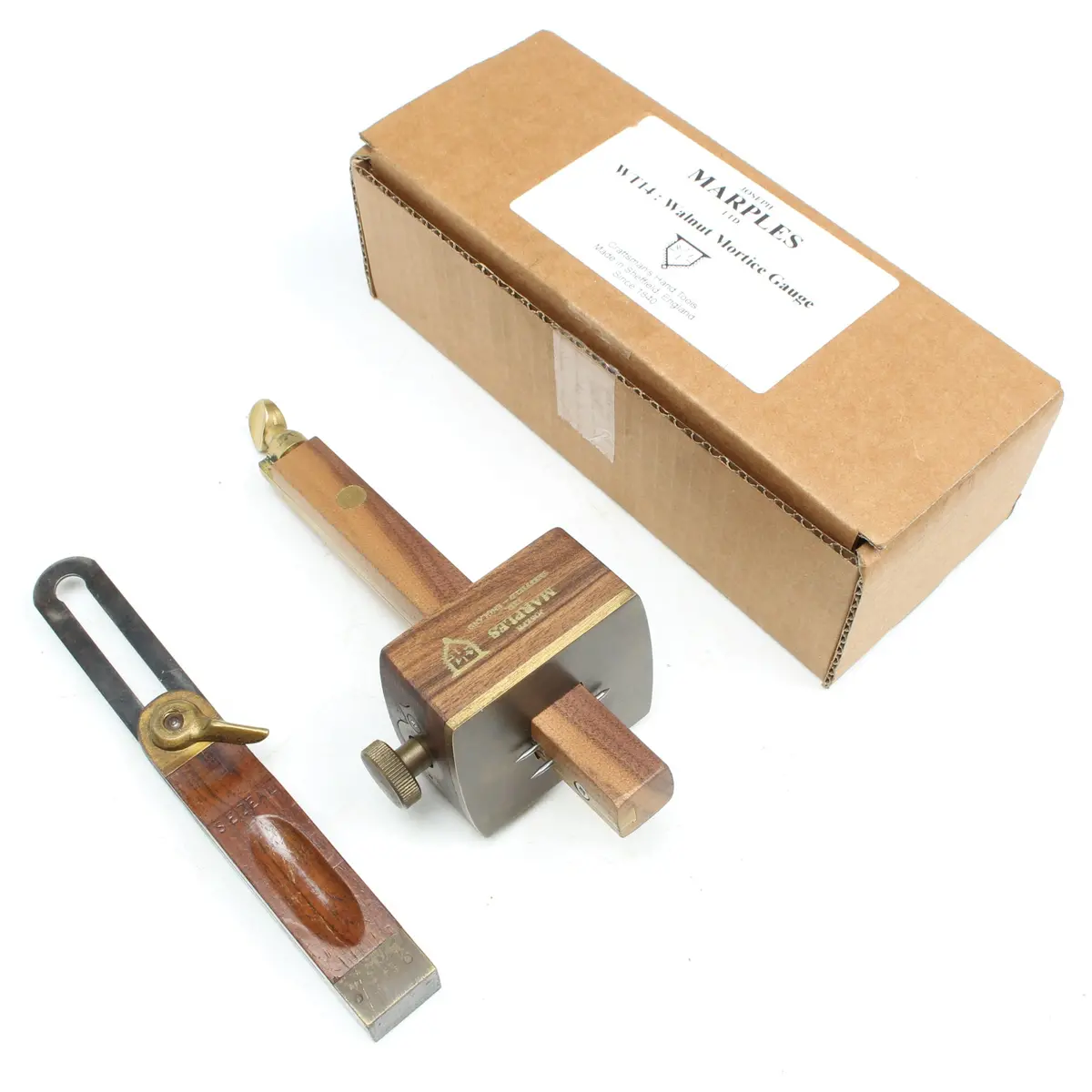 Joseph Marples Mortice Gauge & Stanley Sweetheart Sliding Bevel (Walnut) 1
