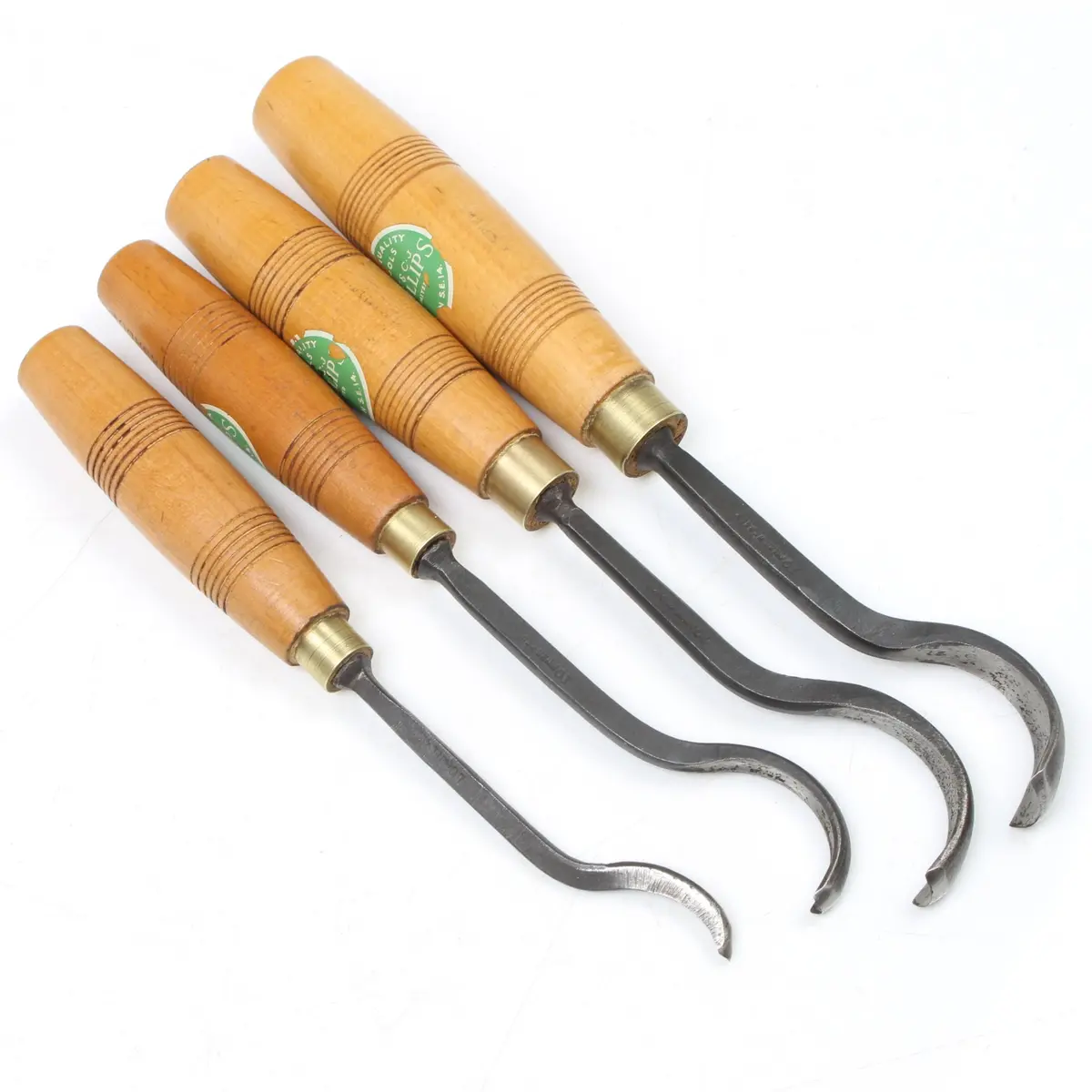 Sold - 4X Addis Deep Spoon Wood Carving Gouges (Beech) 1