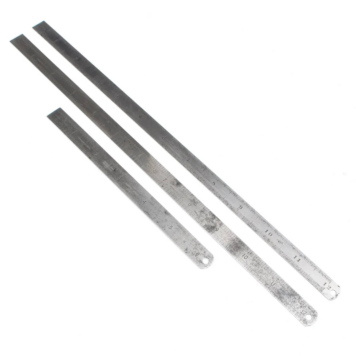 3X Rabone Chesterman Rules No 28A, 64F - 6" & 12" 1