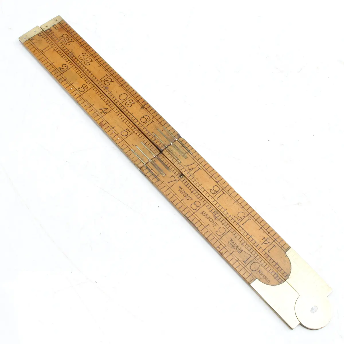 Old Rabone Folding Rule - No. 1380 (Boxwood) 1
