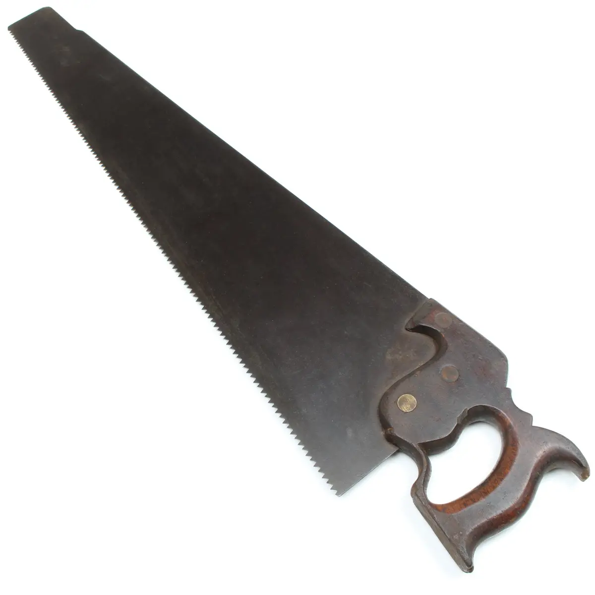 Old Thomas Bradburn Hand Saw - German Steel - 26” - 6Tpi (Beech) 1