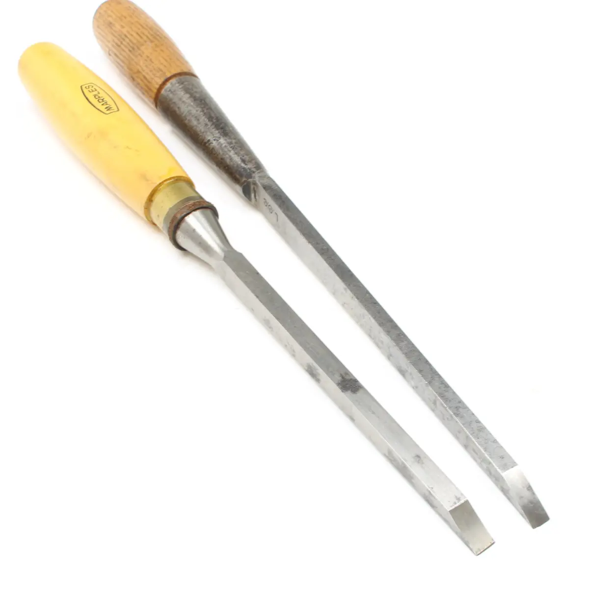 2X Old Marples Sash Mortice Chisels – 6Mm, 8Mm (Ash, Boxwood) 1