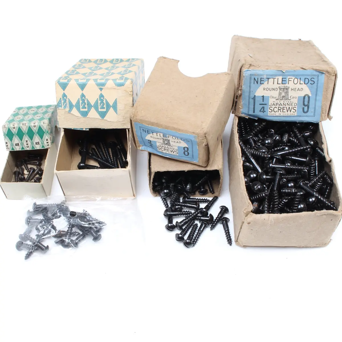 Nettlefolds Japanned Screws - Round Head 1