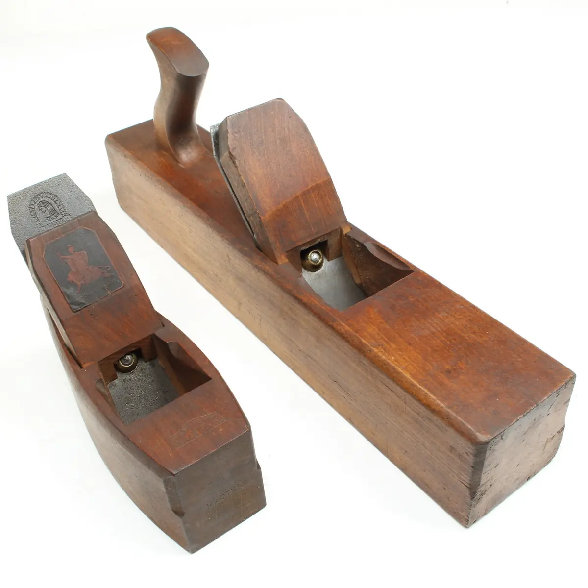 Old Wooden Jack Plane And Wooden Smoothing Plane (Beech) 1