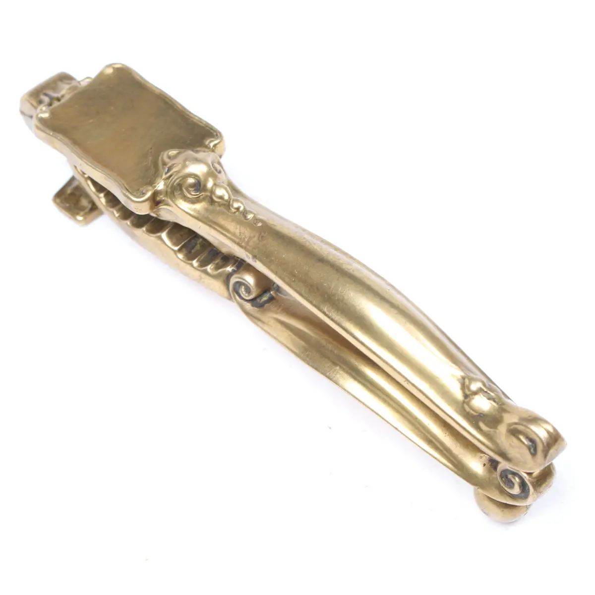 Old Brass Scrolled Top Nutcrackers 1