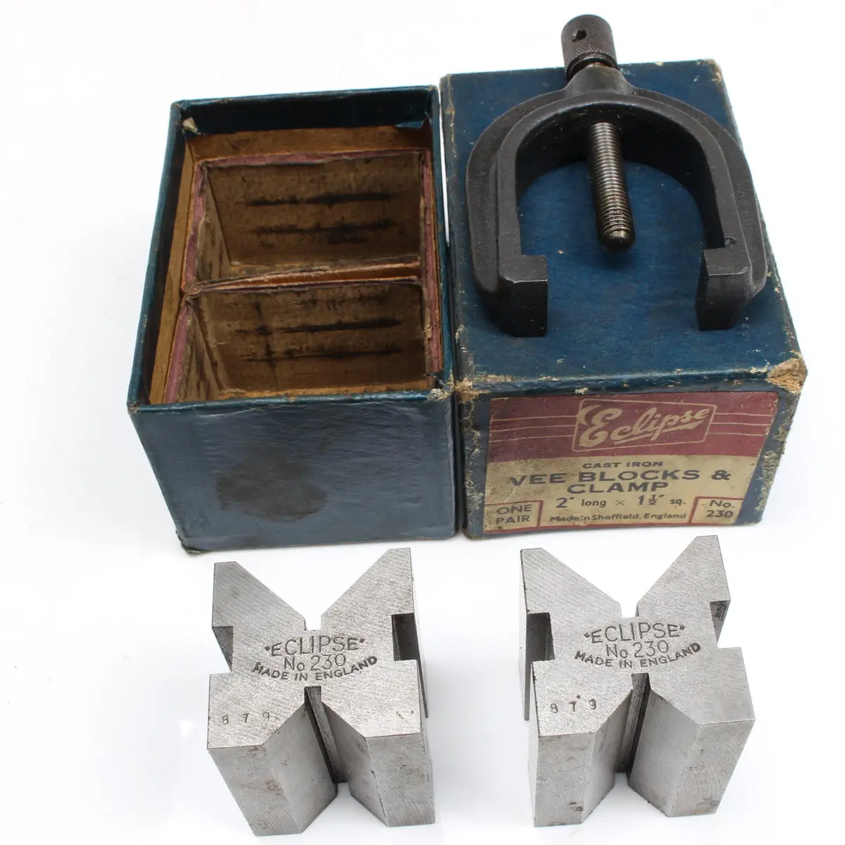 2X Eclipse Vee Blocks + 1X Clamp No. 230 1