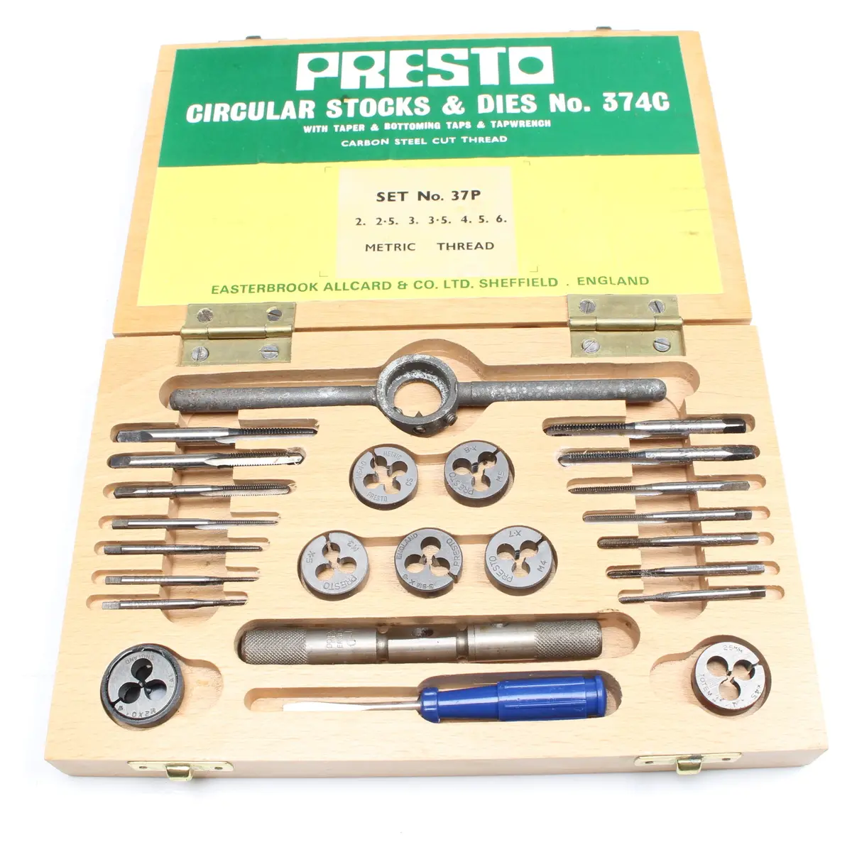 Old Presto Stock, Die And Thread Set No. 374C 1