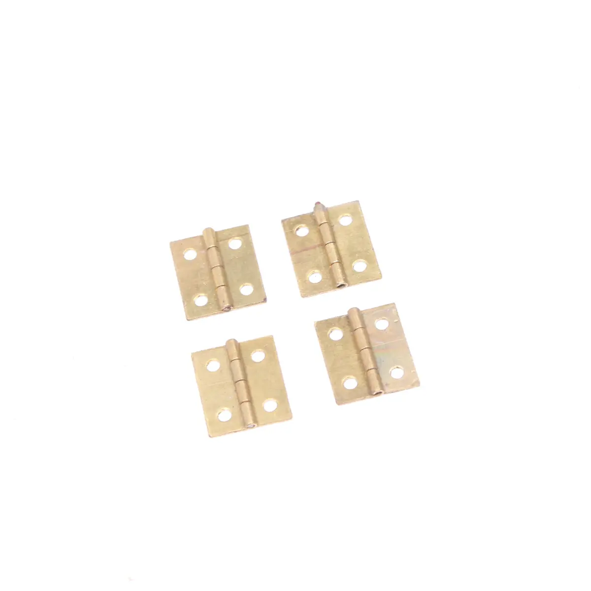 4X Very Small Brass Butt Hinges - 1/2" 1