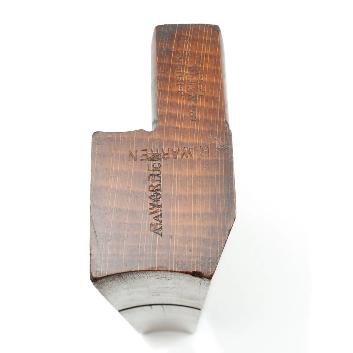 J Buck (Newgate St) Wooden Hollow Plane - No. 18 (Beech) 1