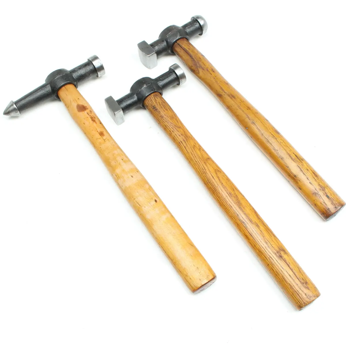 3X Old Metal-Workers Hammers (Ash) 1