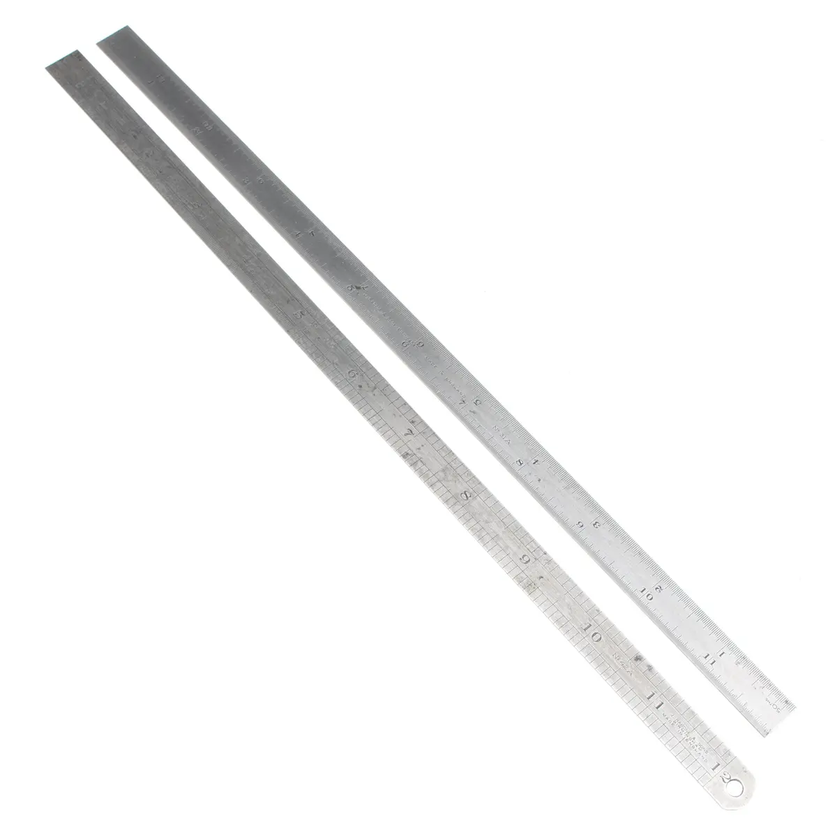 2X J Rabone Steel Rules - No's 31A, 42A - 12" 1