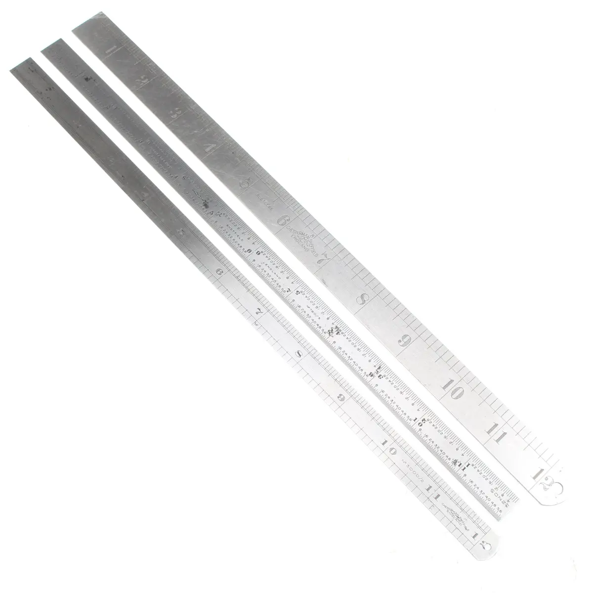 3X Chesterman Steel Rules - No's 300D/2, 760/3 - 12" 1