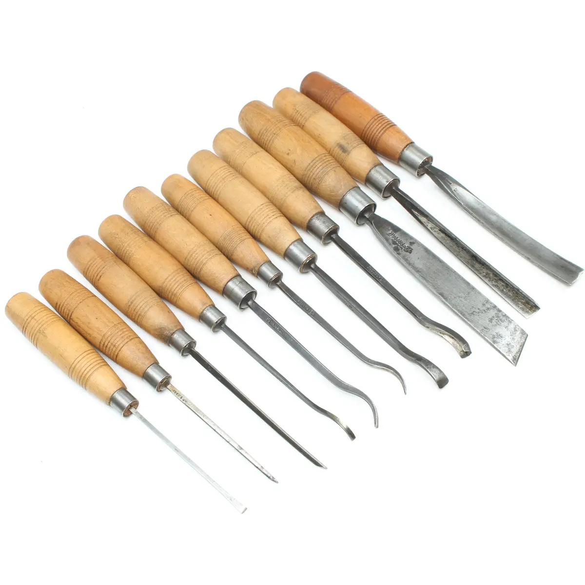 Sold - 11X Addis Woodcarving Tools Set (Beech) 1