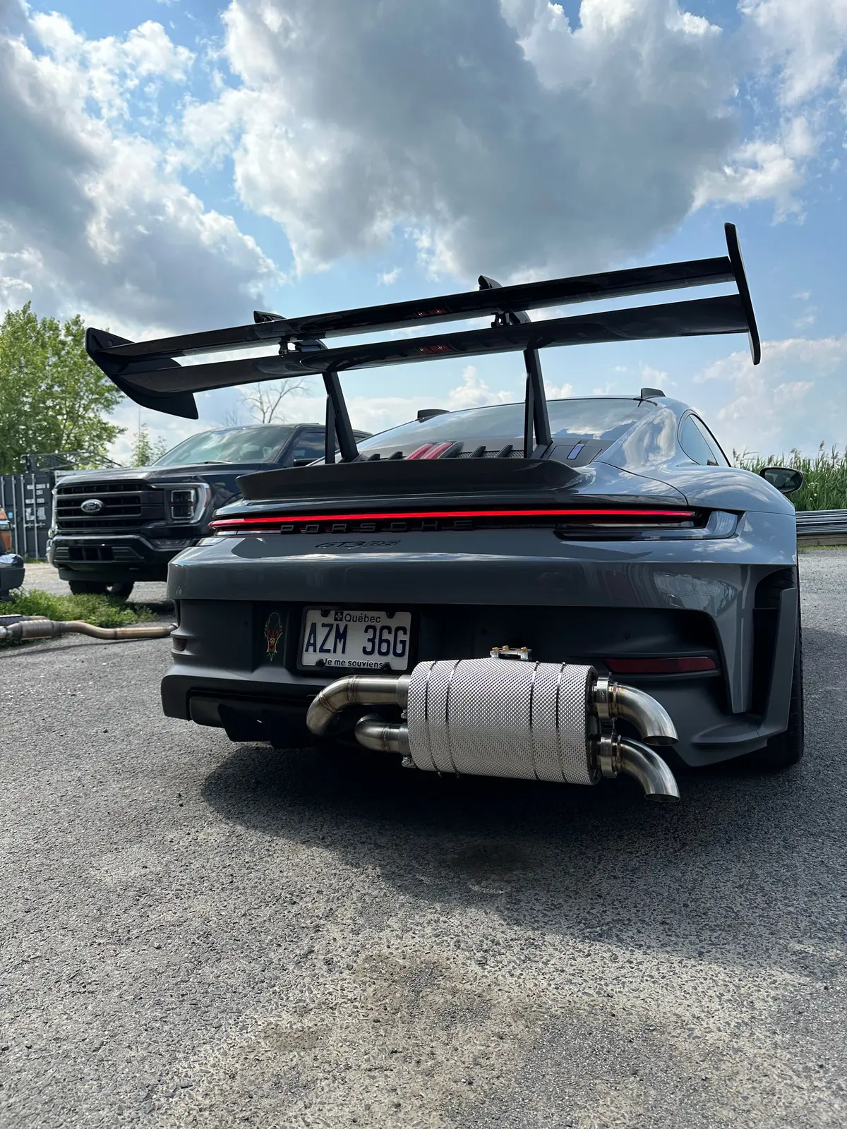 Db Killer Porsche 992 Gt3 / Gt3 Rs | Bolt On Resonated Turn Down Exhaust Tips 1