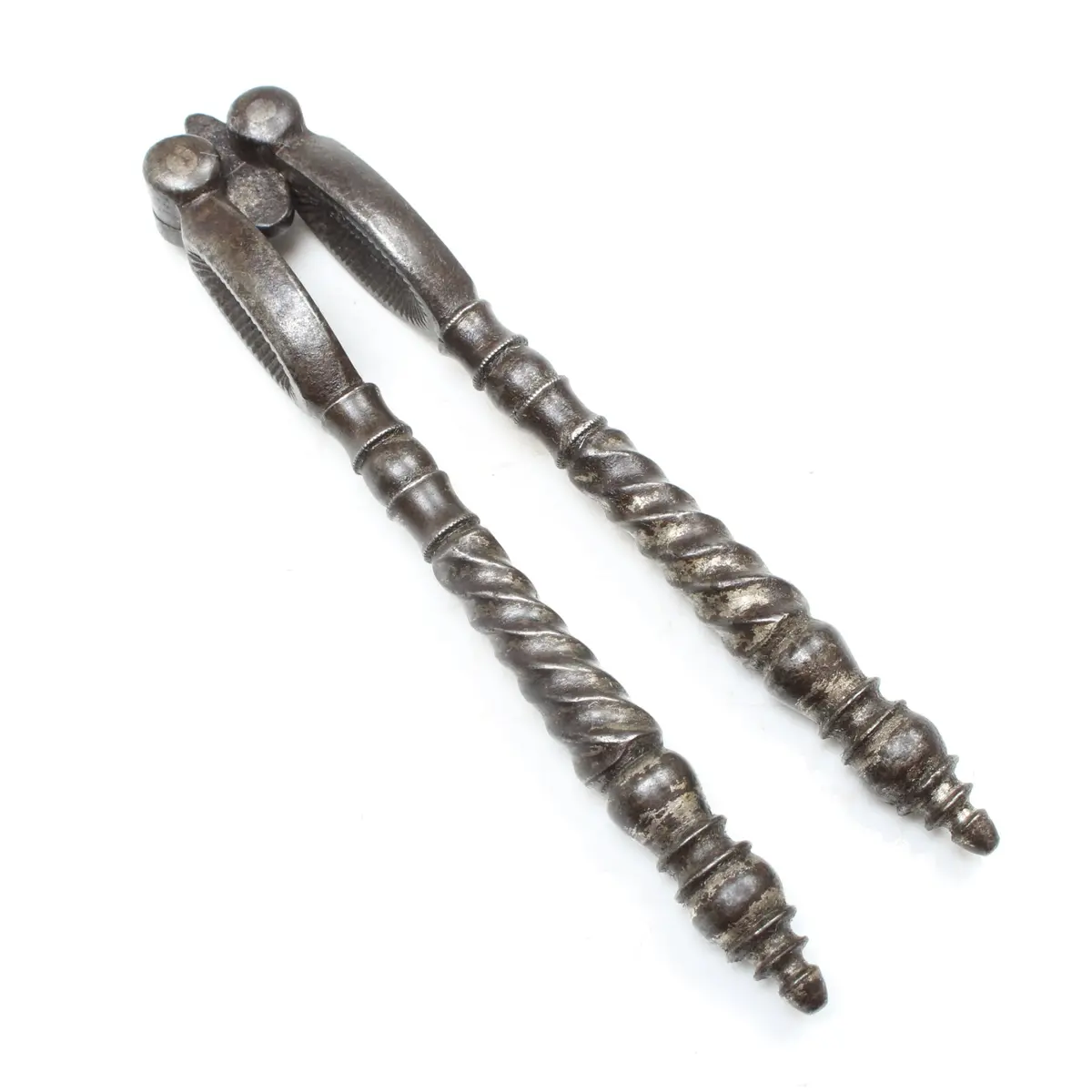 Vintage Barley Twist Turned Handle Reversible Nutcrackers 1