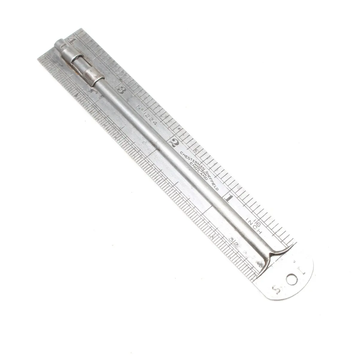 Chesterman Depth Gauge Rule No. 1224 - 4" (Sheffield) 1