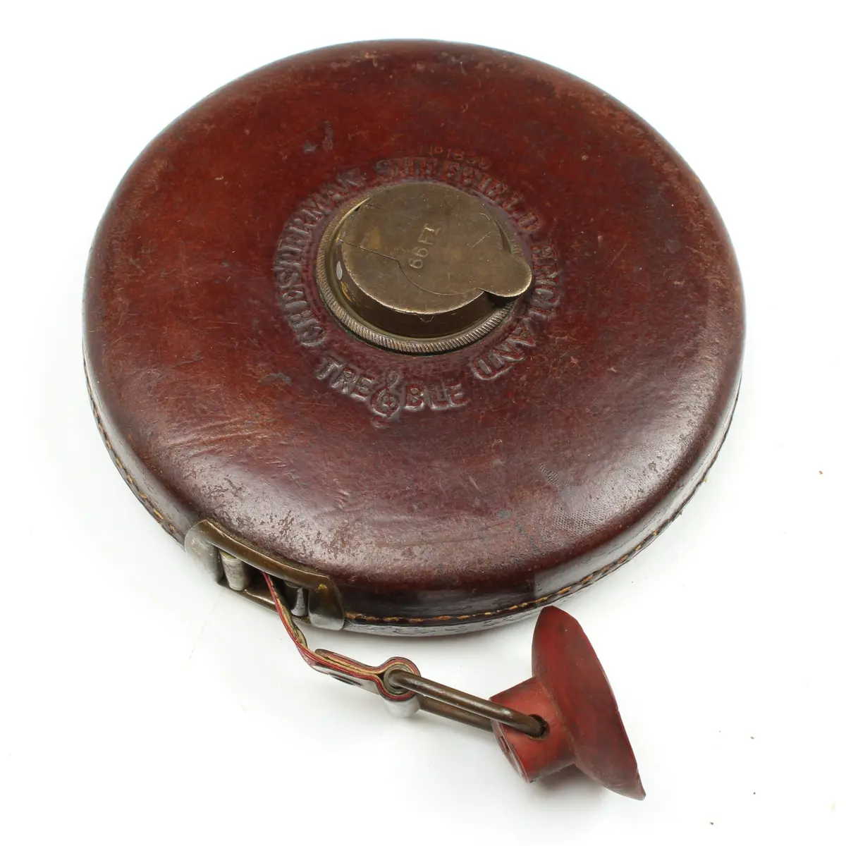 Chesterman 'Treble' Leather Tape Measure No. 1535 - 66Ft 1