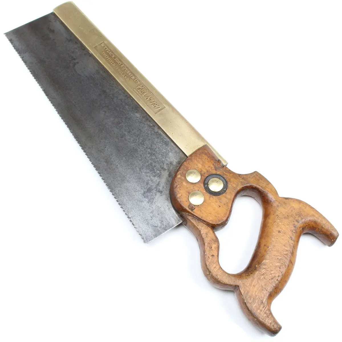 Tyzack Brass Back Tenon Saw No. 120 - 14Tpi - 12" (Beech) 1