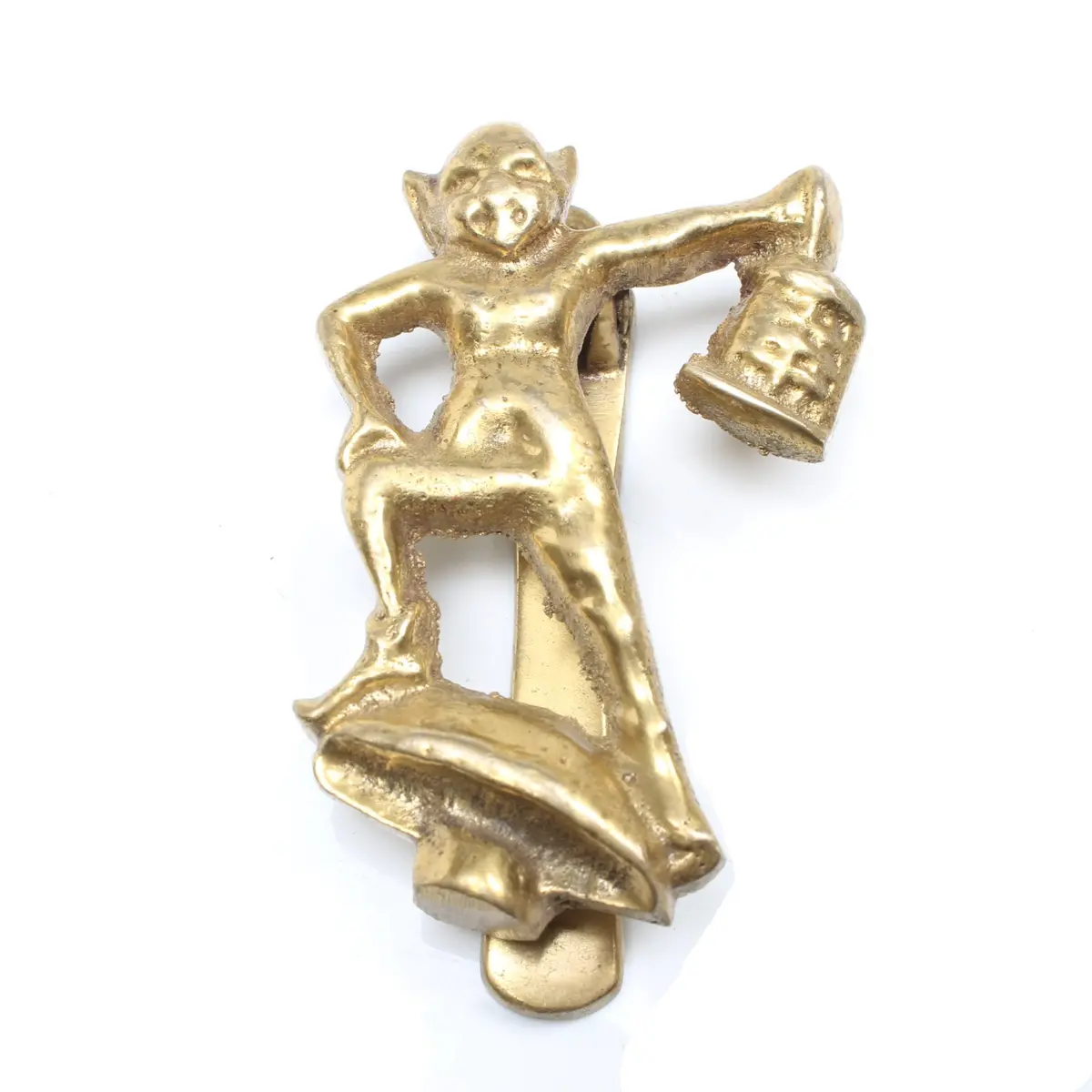Old Small Pixie Lantern Door Knocker 1