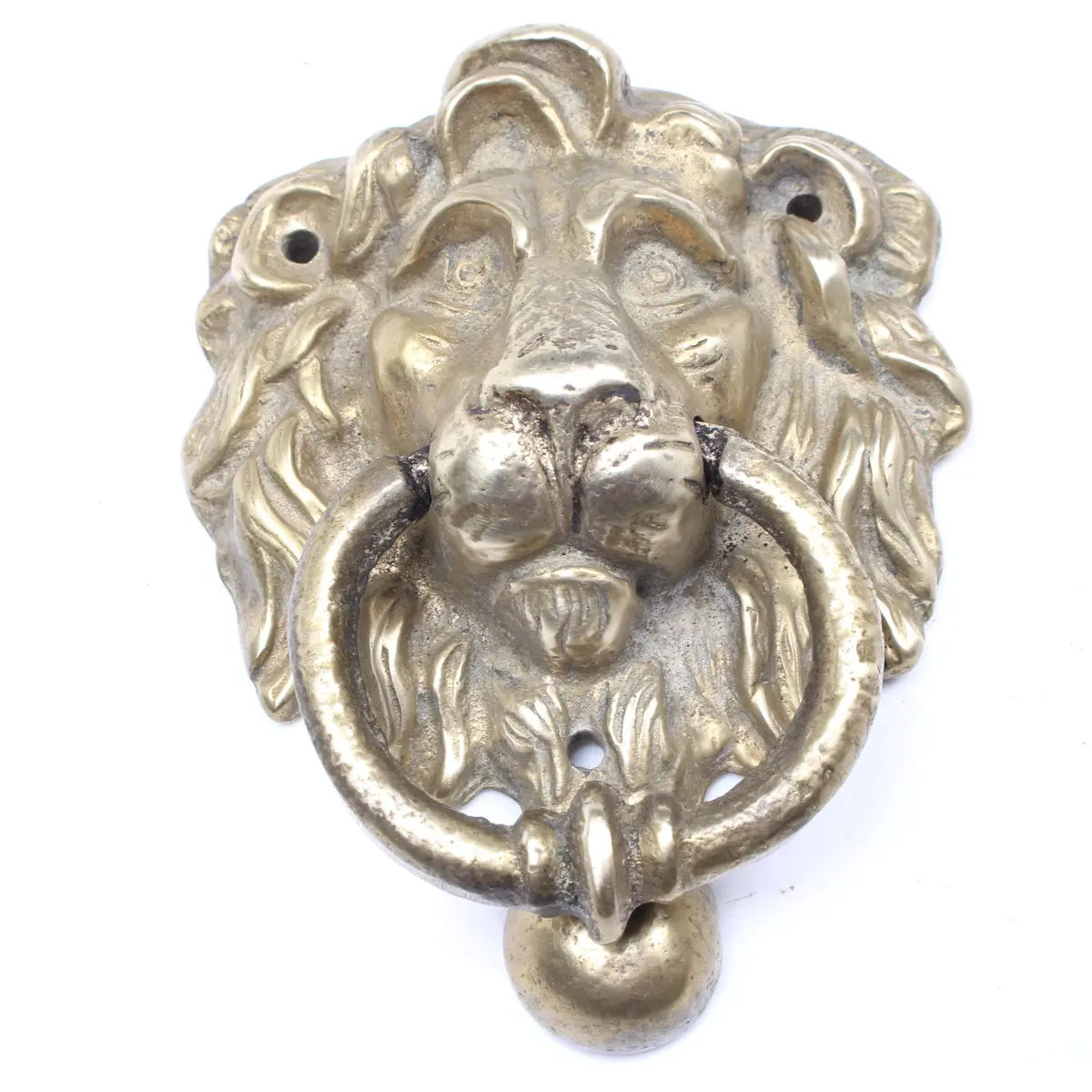 Old Large Lions Head Door Knocker 1