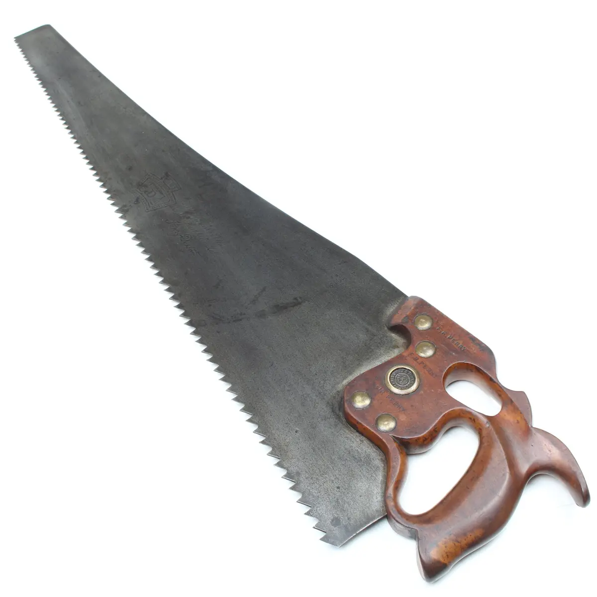 Sold - H Disston Philadelphia D8 Thumb-Hole Rip Saw - 28” - 3 1/2Tpi (Apple) 1