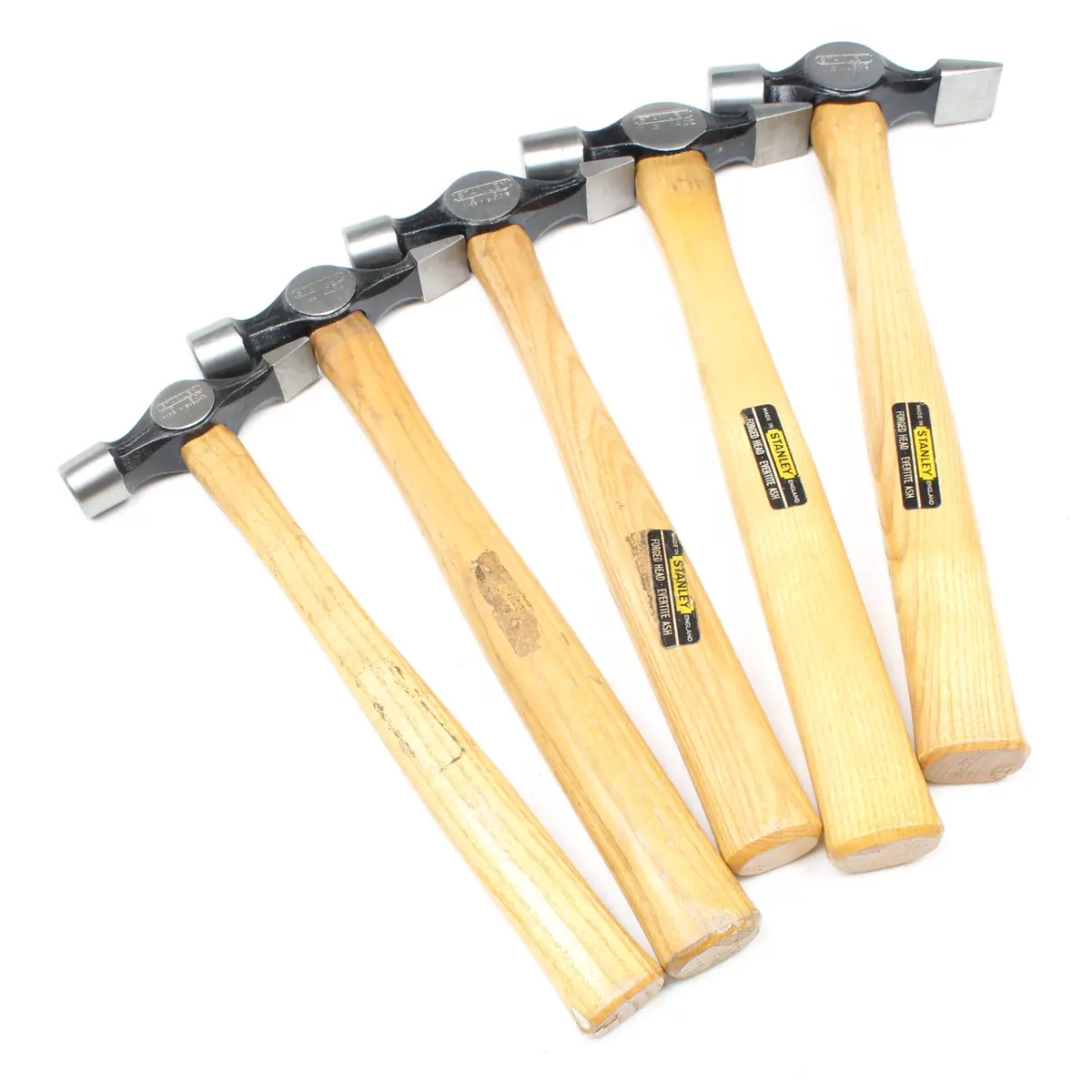 Sold - Graduated Stanley Cross-Pein Hammer Set (Ash) 1