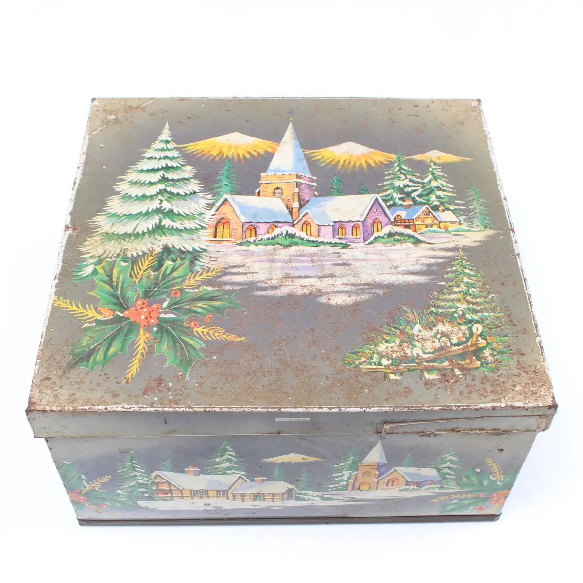 Old Huntley & Palmers Christmas Tin 1