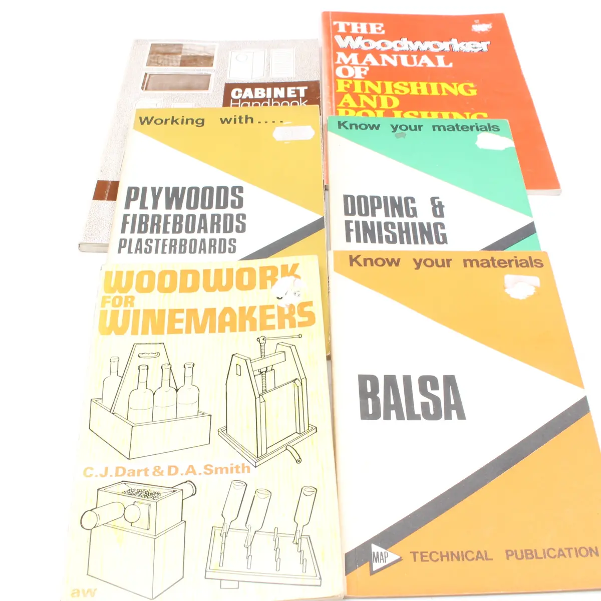 6X Old Small Woodwork Books 1