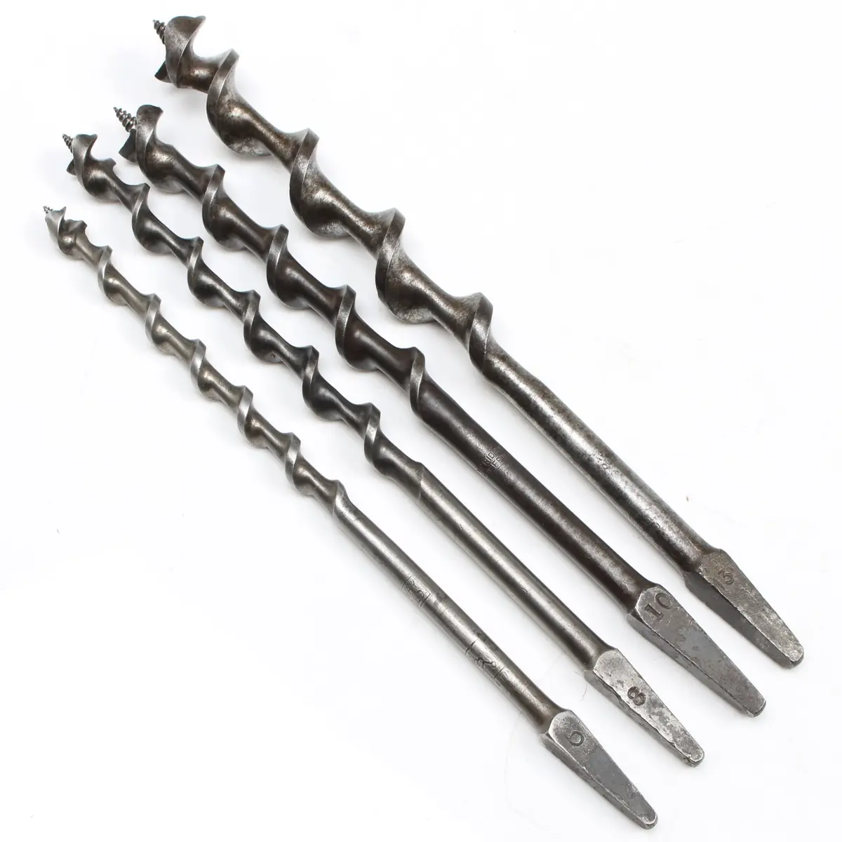 4X Ridgway Twist Auger Bits - 3/8", 1/2", 5/8", 13/16" 1