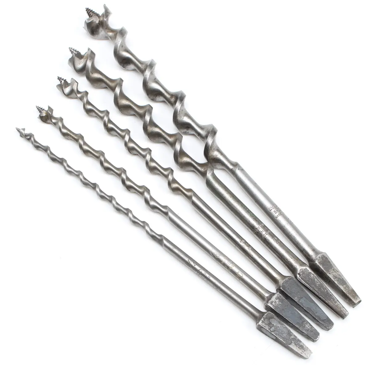 5X Ridgway Twist Auger Bits - 1/4" - 3/4" 1