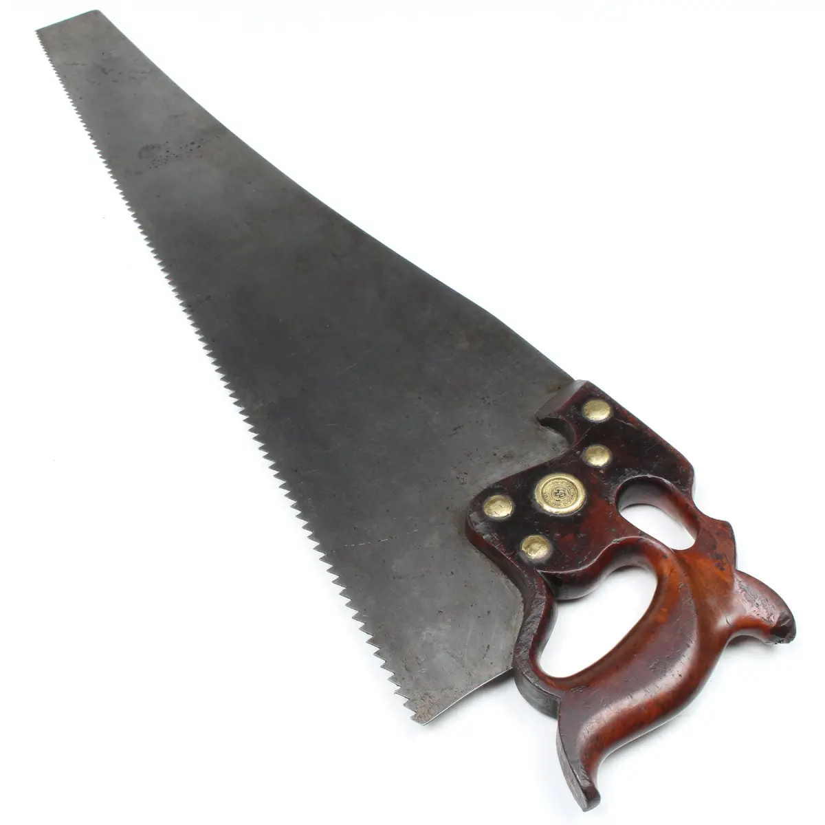 Sold - H Disston Philadelphia D8 Thumb-Hole Rip Saw - 28” - 4 1/2-6Tpi (Apple) 1