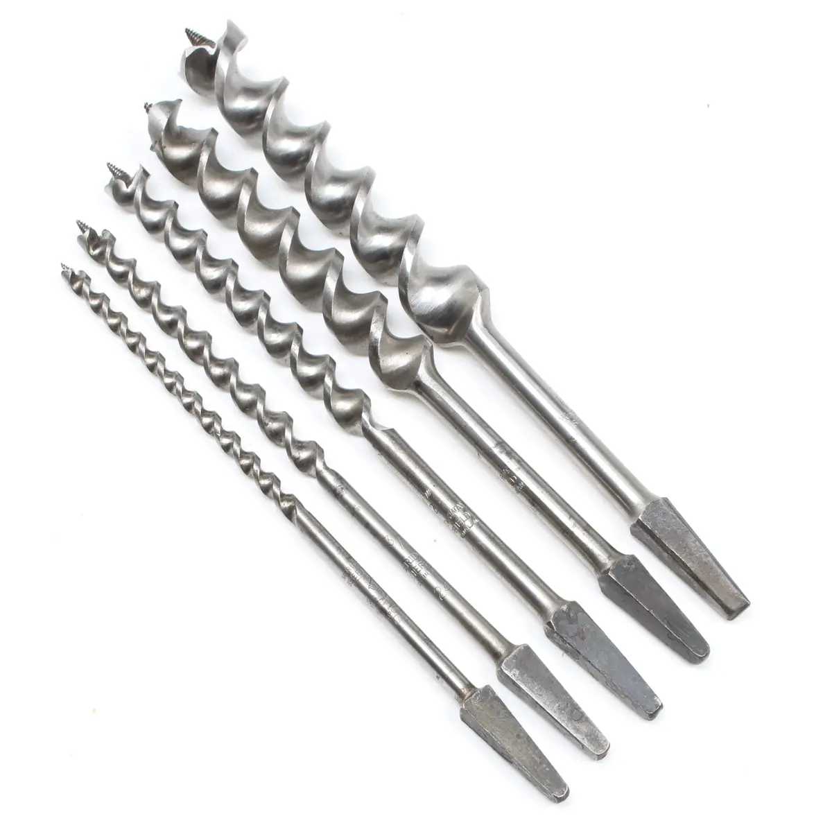 5X Ridgway Auger Bits - 1/4" - 7/8" 1