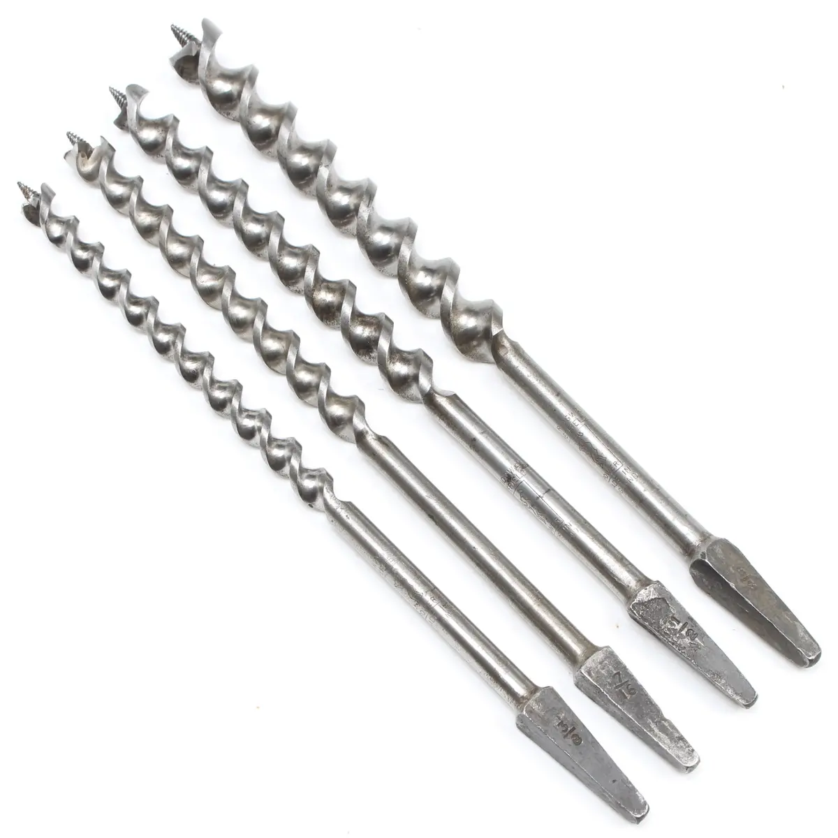 4X Ridgway Auger Bits - 3/8", 7/16", 1/2", 5/8" 1