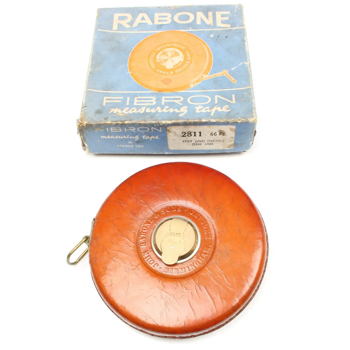 Sold - John Rabone Fibron Tape Measure No. 2811 - 66Ft 1