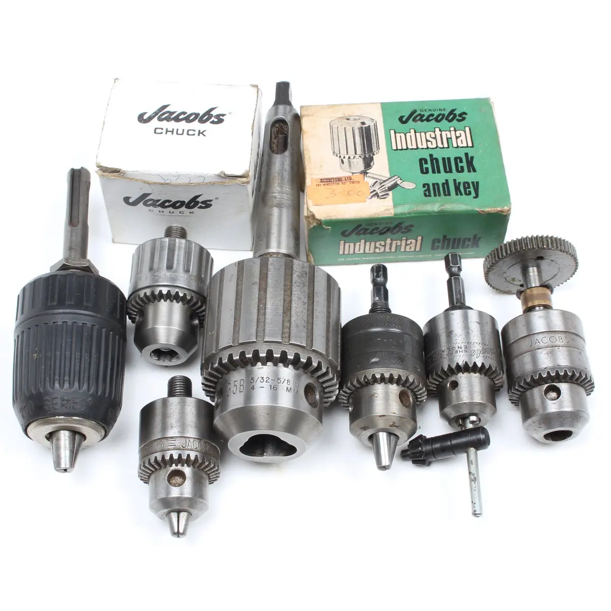 9X Various Old Jacobs Chucks 1