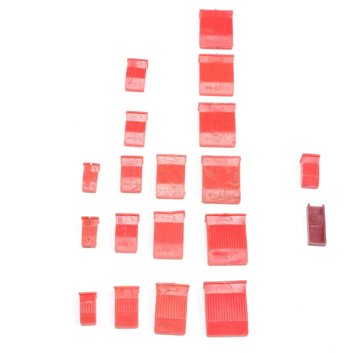 Collection Of Red Chisel Edge Guards / Chisel Caps 1