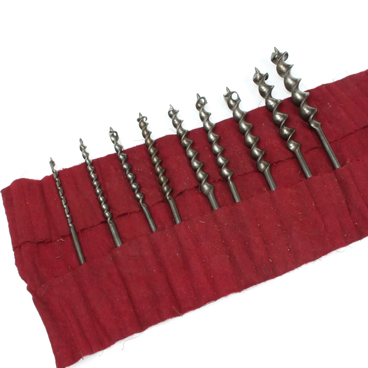 Old Twist Auger Drill Bits Set 1