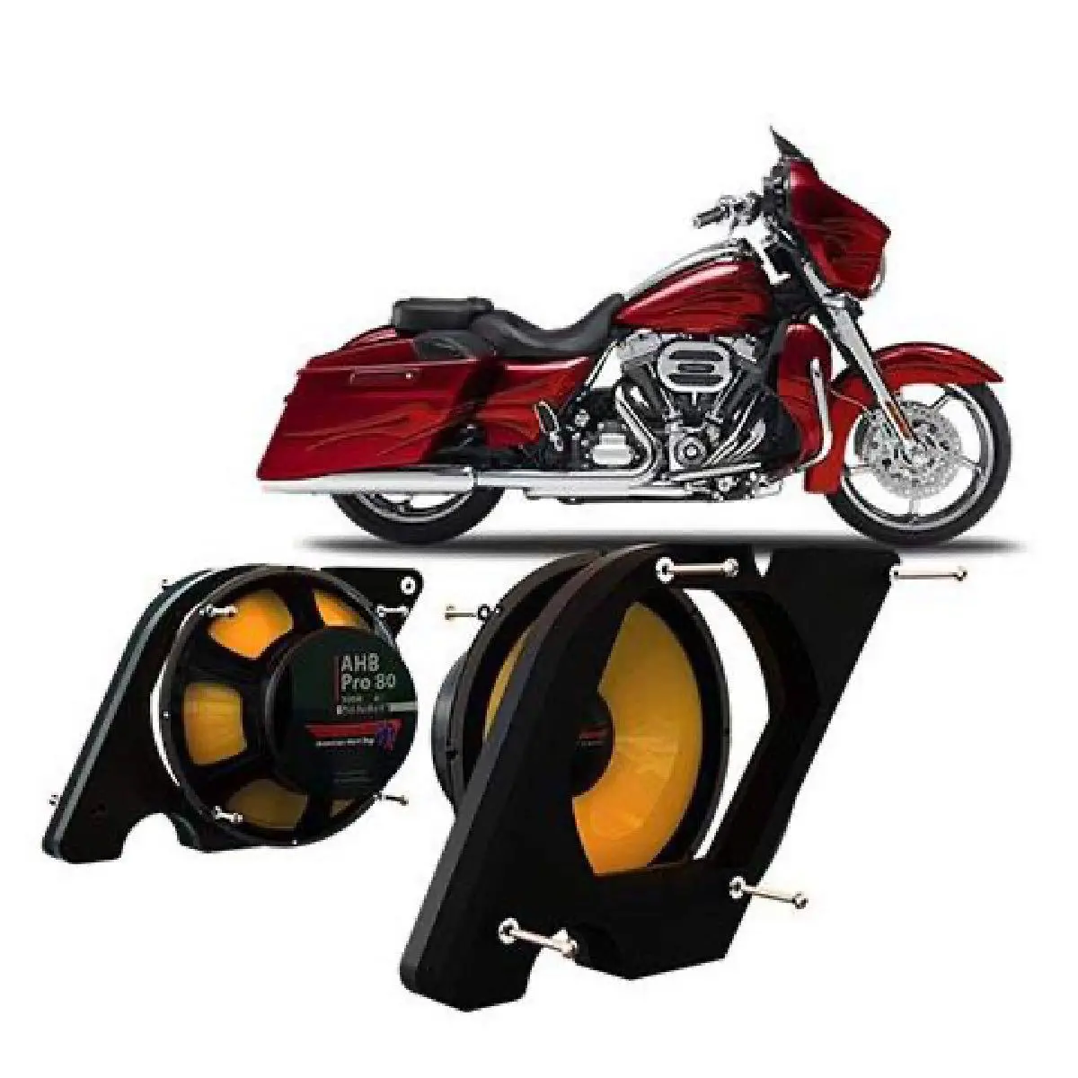 American Hard Bag Left & Right Side 8" Saddlebag Speaker Adapter Kit (Ip-Ap80-Lr) 1