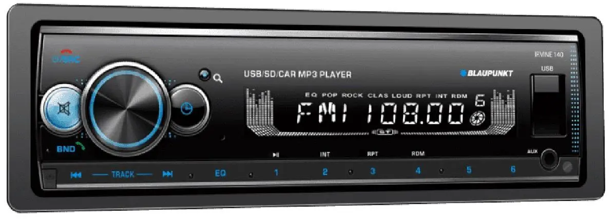 Blaupunkt Single Din Mechless With Bluetooth (Irvine140) 1