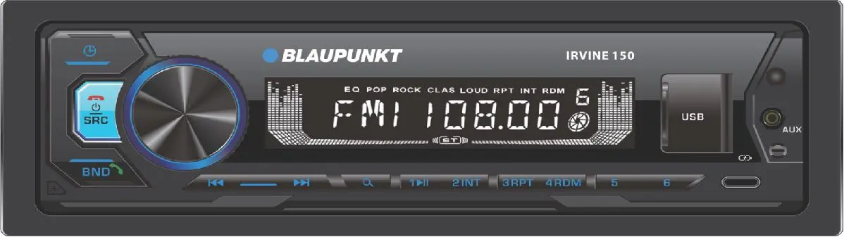 Blaupunkt Single Din Mechless With Bluetooth (Irvine 150) 1