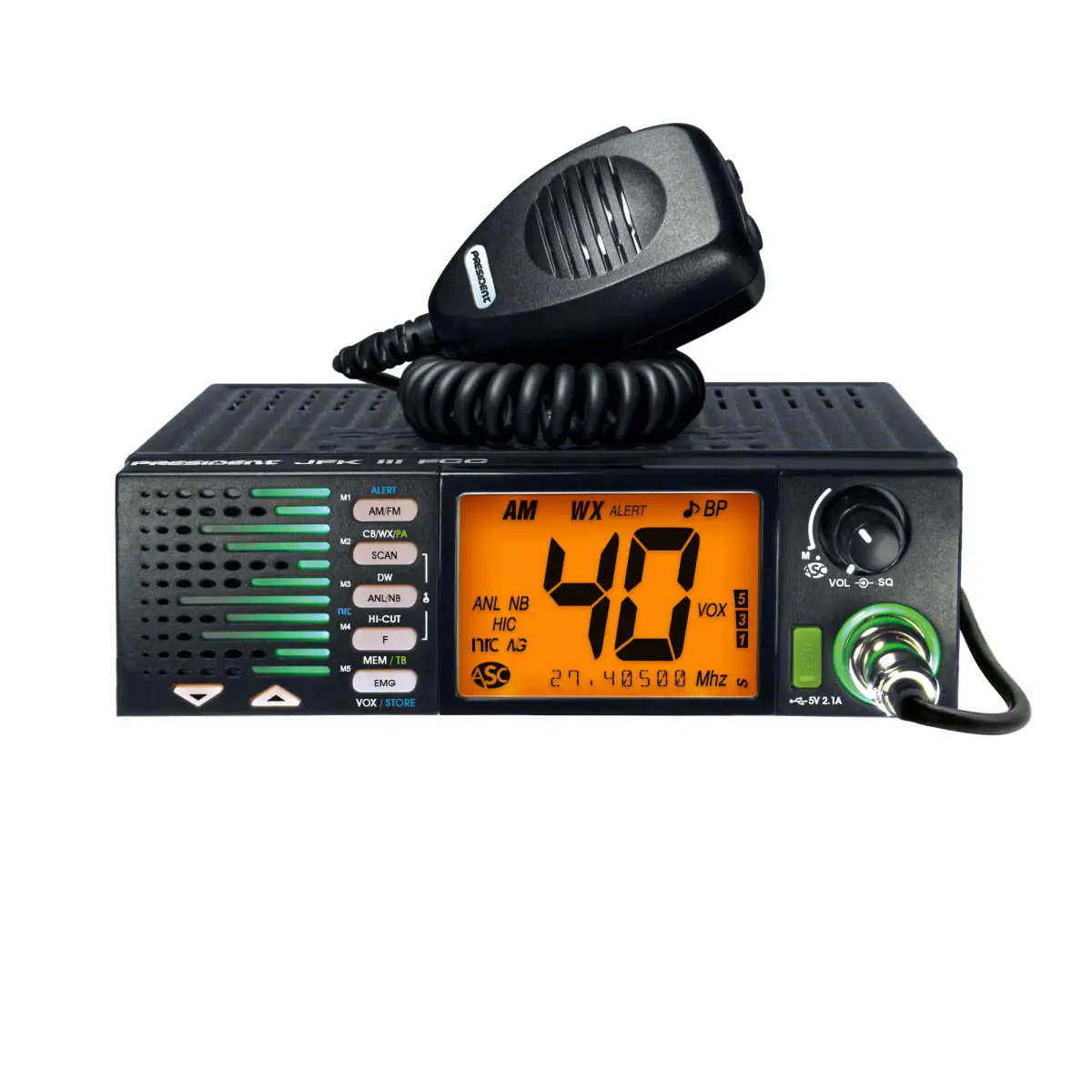 President Jfk Cb Radio With Flashing Led Speaker No Warranty (Jfk Iii) 1