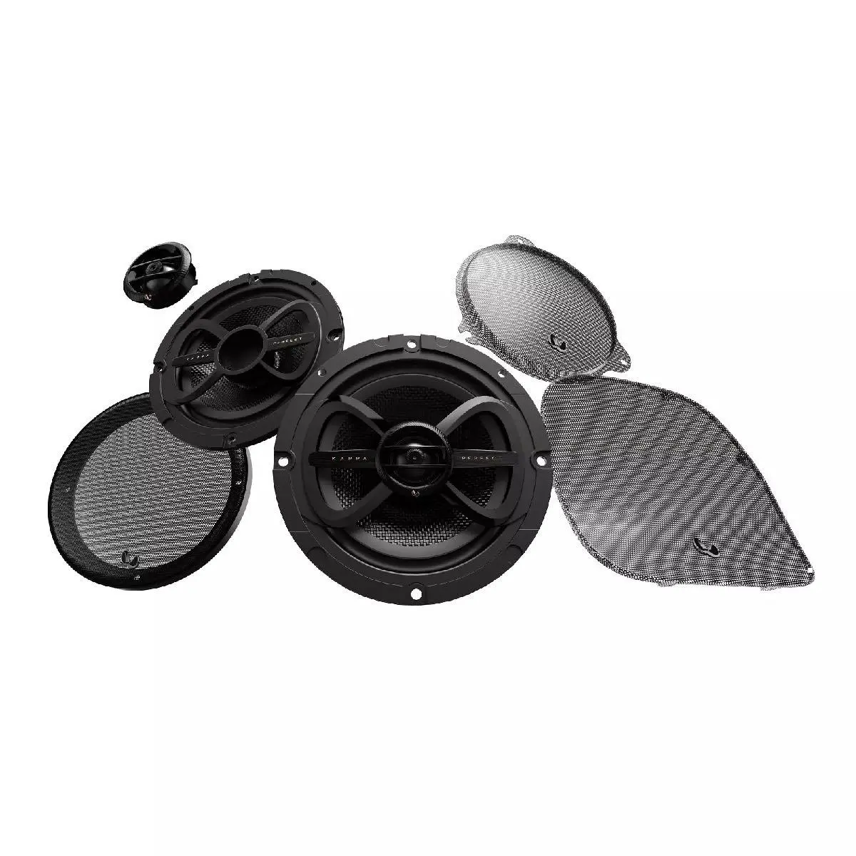 Infinity Premium 6.5" Speakers With Grills For Harley Davidson Bikes (Kappaperfect600x) 1