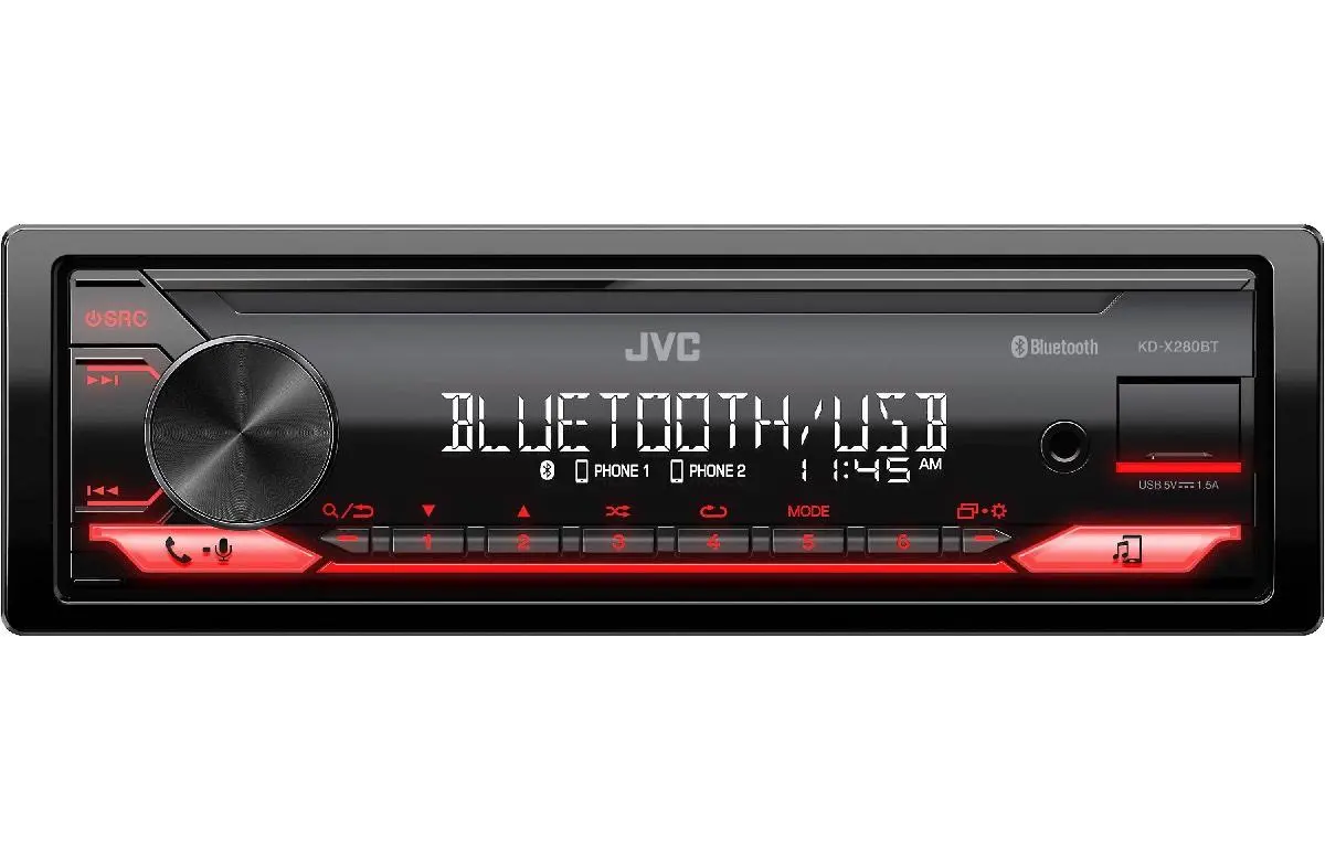 Jvc Single Din Mechless With Usb (Kd-X280bt) 1