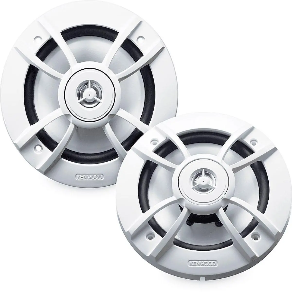 Kenwood 6.5" 100 Watt 2 Way Marine Speaker White (Kfc1633mrw) 1