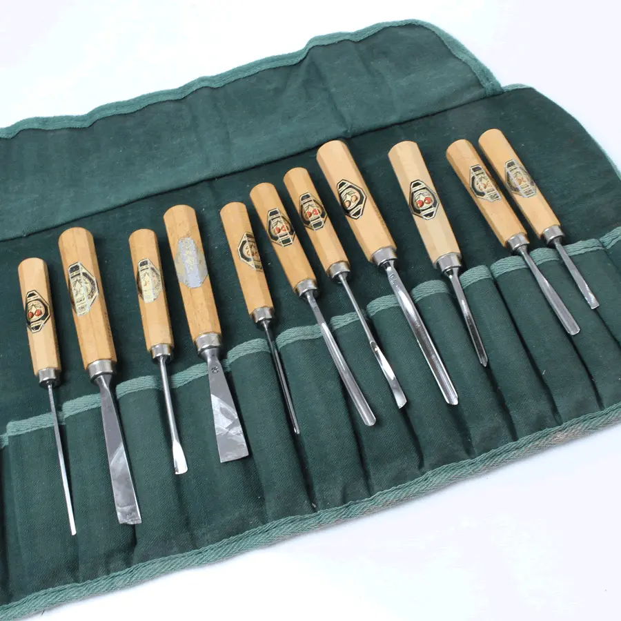 Sold - 11 Kirschen Wood Carving Tools 1