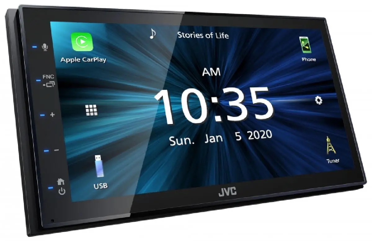 Jvc 6.8" Dbl Din Media Receiver W/ Apple Car Play & Android Auto (Kwm56bt) 1