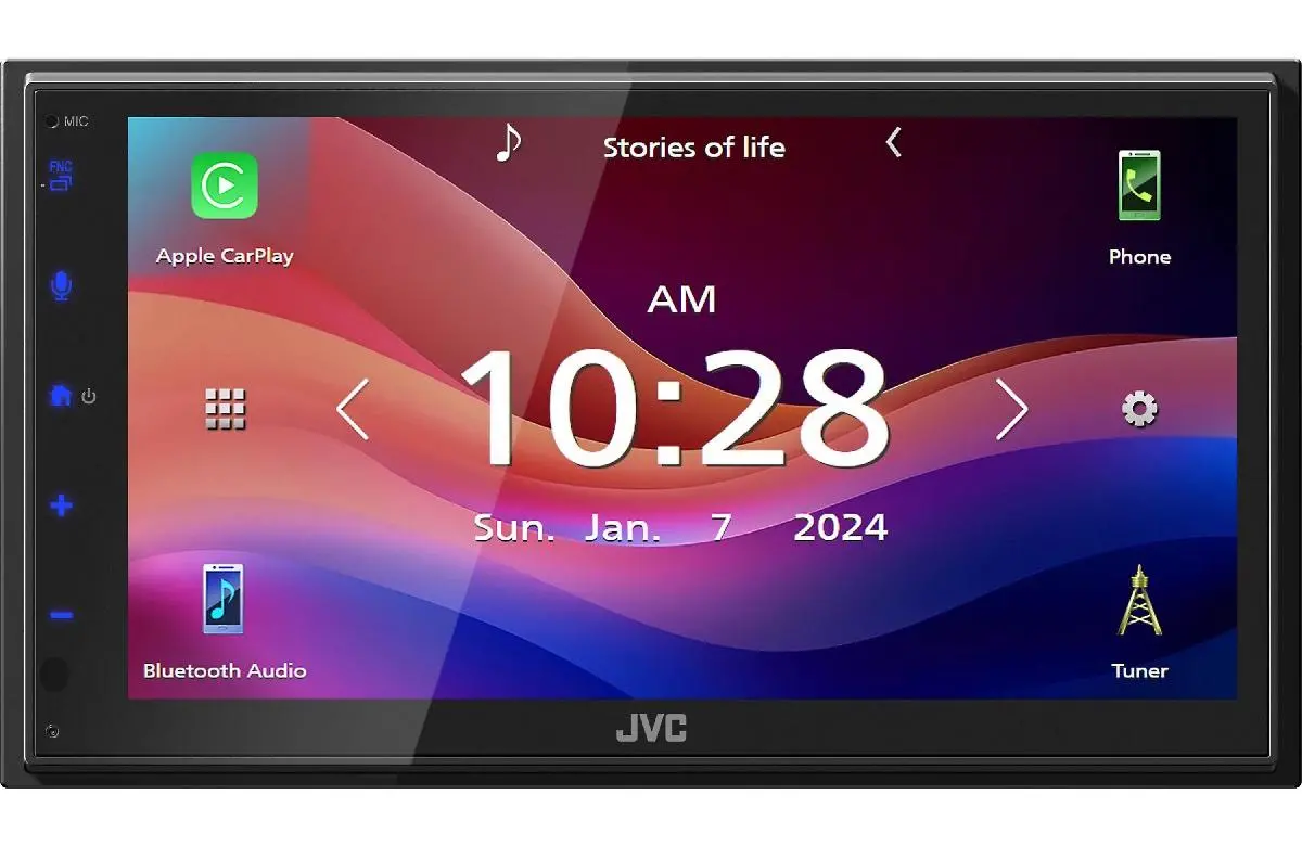 Jvc 6.8" Double Din Media Receiver Apple Carplay & Android Auto (Kwm590bt) 1